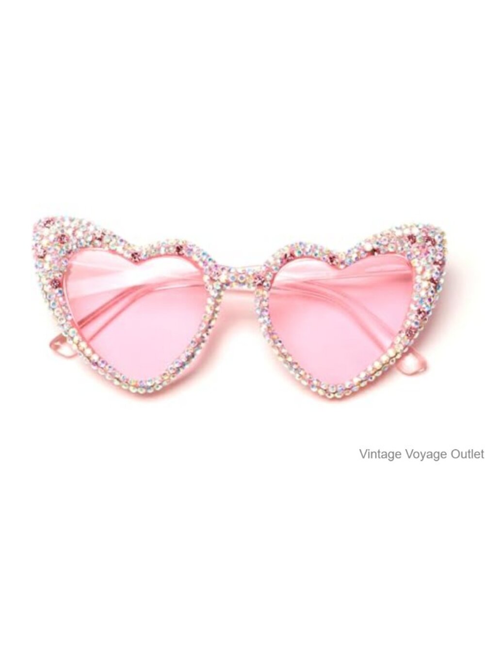 Rhinestone Heart Cat Eye Sunglasses UV400 Full-Frame Unisex Party